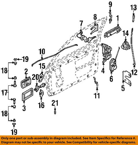 Nissan oem 8050901g00 door-lock rod