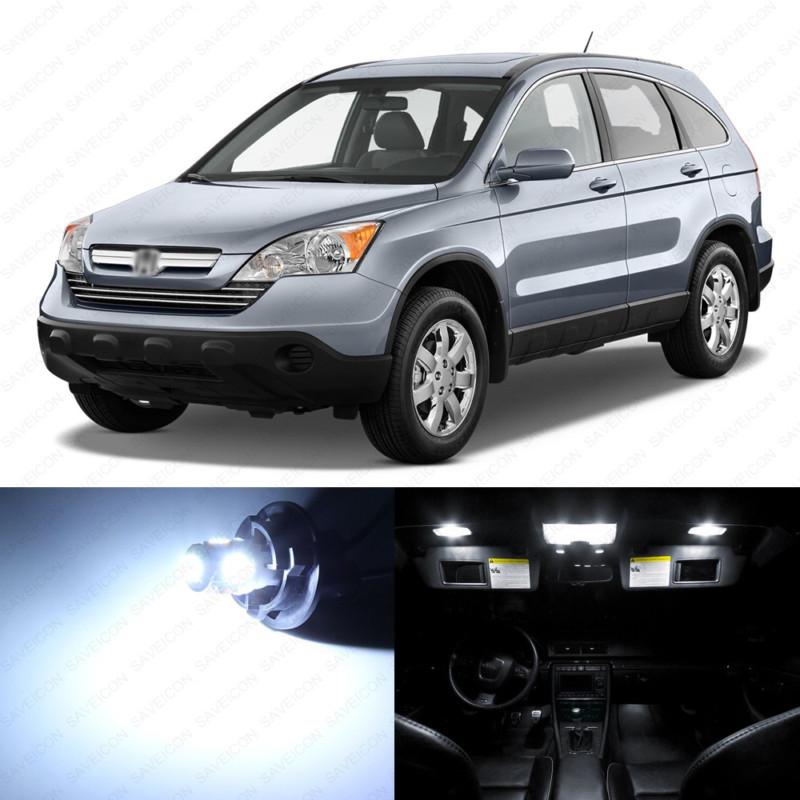 6 x xenon white led interior lights package for 2007 - 2011 honda cr-v