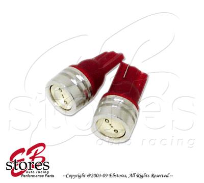 1 pair (set of 2) red license plate high power led t10 wedge light bulbs 2821