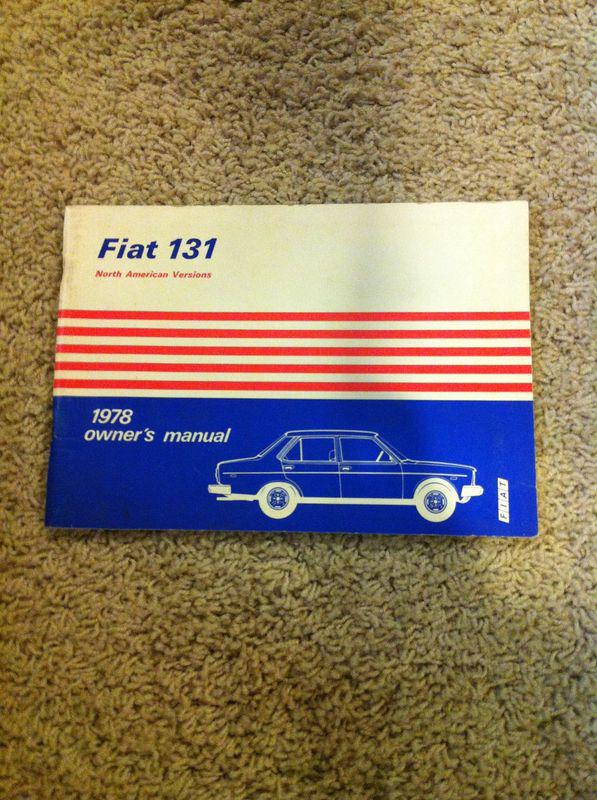 1978 fiat 131 owners manual