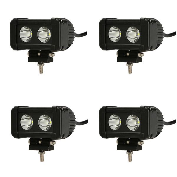 4pcs 4.4inch cree 20w 1700lm led work light atv truck offroad boat spot beam