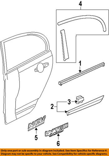 Honda oem 67824snaa11 exterior-rear-black out tape