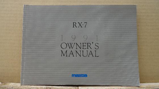 Original factory 1991 mazda rx-7 owner's manual # 8a59-ea-90h