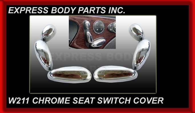 2003-2009 w211 chrome seat power switch cover e350 e500 e320 cover door side new