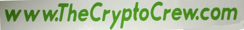 Thecryptocrew.com vinyl decal 8 x 1.5 inches 