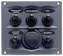 Bep marine 5way wsok sprayproof switch panel 900-5wps