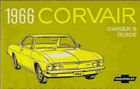 1966 corvair monza corsa owners operation & instruction manual all models