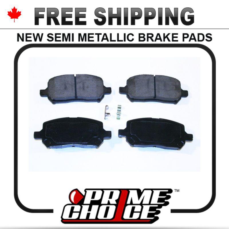 New premium complete set of front metallic disc brake pads with shims