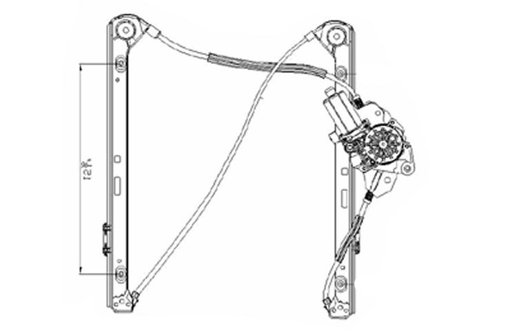 Passenger side replacement front power window regulator 99-05 bmw e46 3-series