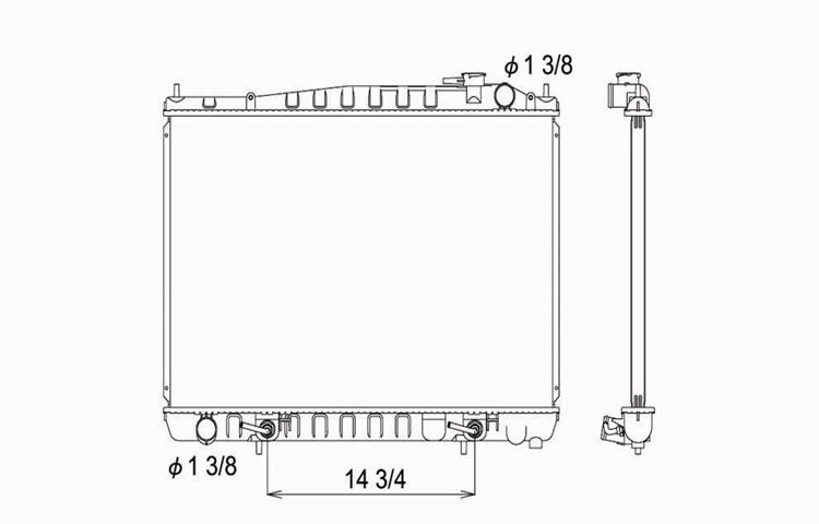 Replacement radiator 96-01 infiniti q45 automatic / manual 4.1 4.5 v8 214603h207