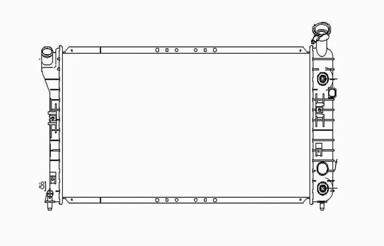 Replacement radiator buick century regal chevy impala auto 3.4l 3.8l v6 89018542