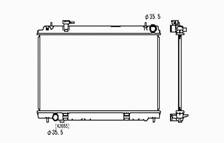 Replacement radiator 03-06 nissan 350z manual transmission 3.5l v6 21410cd010