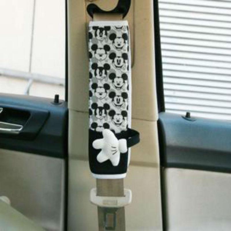 1pc seat belt cover black & white mickey mouse pattern car use car decoration 