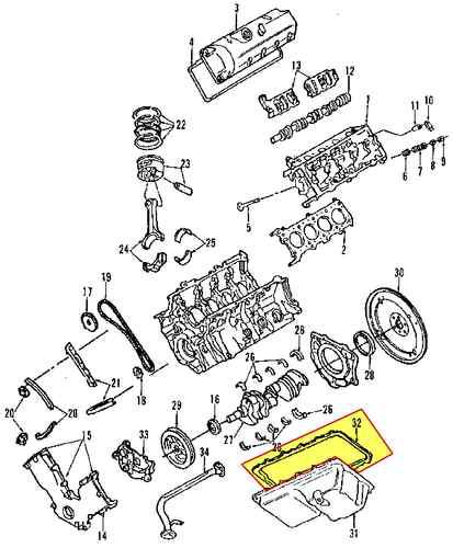 Mercury 3l3z6710aa genuine oem factory original oil pan gasket