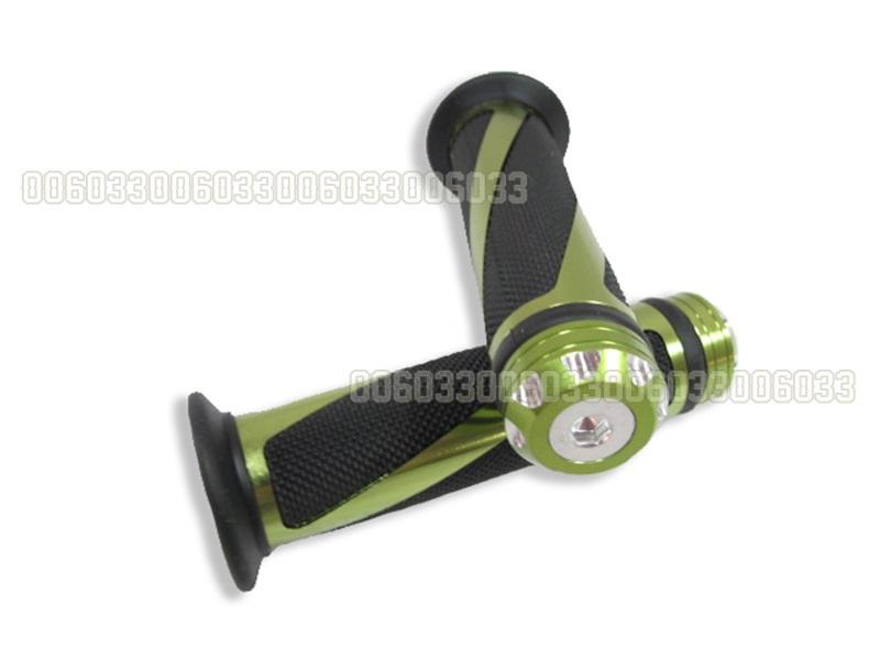 Motorcycle hand grips handle bar twill green and black hand grips 7days