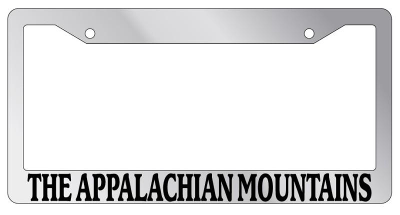 Chrome license plate frame the appalacian mountians auto accessory novelty