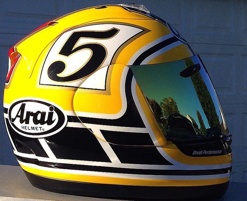 Awesome arai colin edwards laguna seca 50th motorcycle race helmet s small