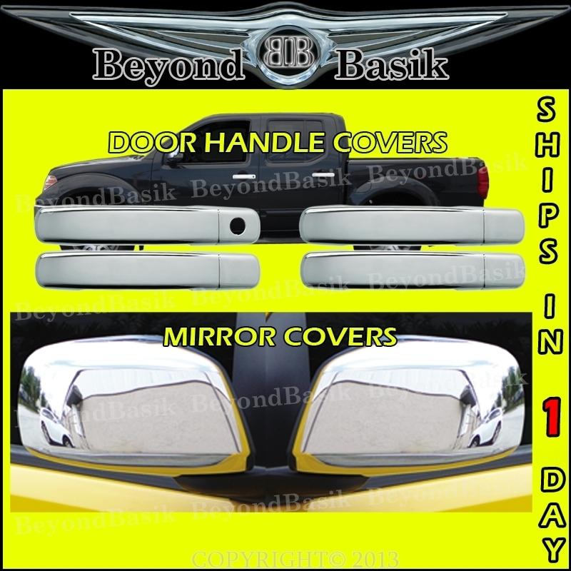 2005-2013 nissan frontier 4 door chrome door handles + chrome mirror cover