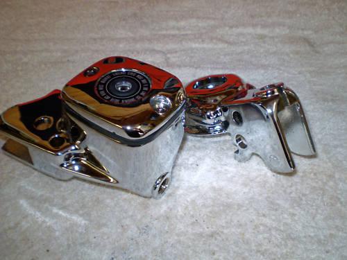 Harley davidson oem chrome handle bar controls dual disc, 11/16,nr