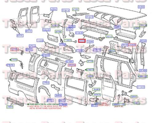 Brand new oem sliding door upper track 1992-2002 ford e150 e250 e350 e450