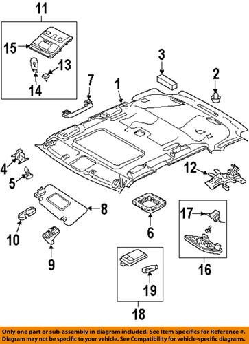 Land rover oem lr014661 interior-roof-sunvisor