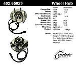 Centric parts 402.65029 front hub assembly