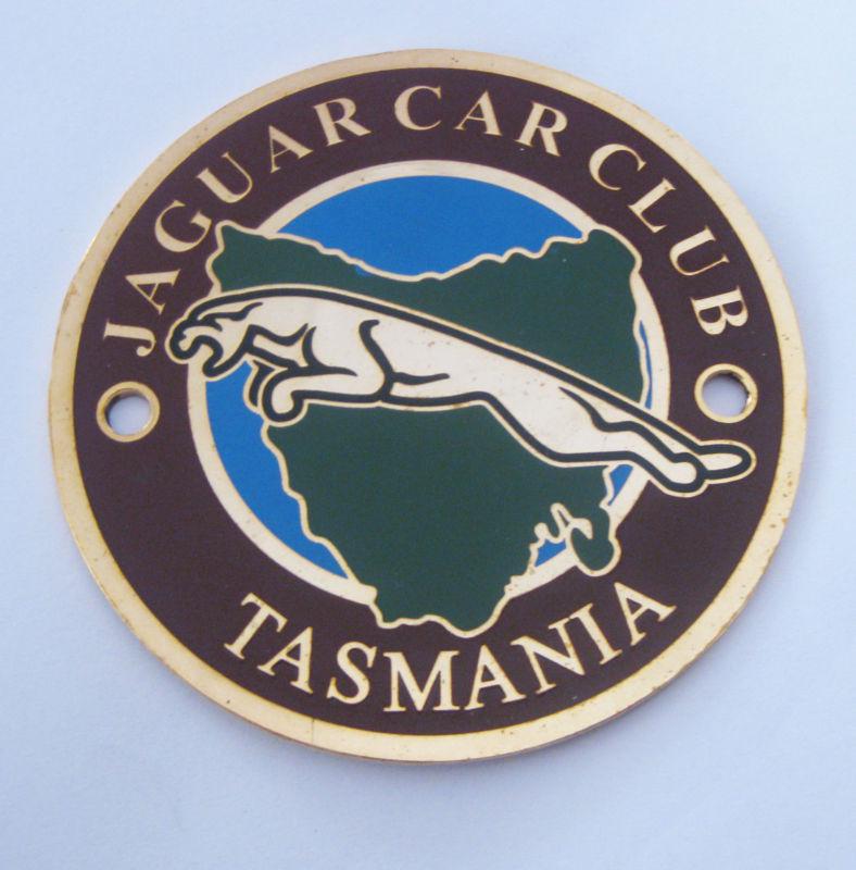 Jaguar car club of tasmania grill badge emblem logos metal enamled badge  grill 