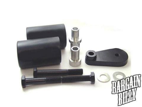 Yamaha yzf r6 r6s no cut black frame sliders (2003-2009)