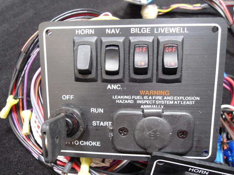 DUAL MERCURY IGNITION SWITCH, LIVE WELL, HORN, BILGE, NAV LIGHT SWITCH PANEL, US $185.95, image 2
