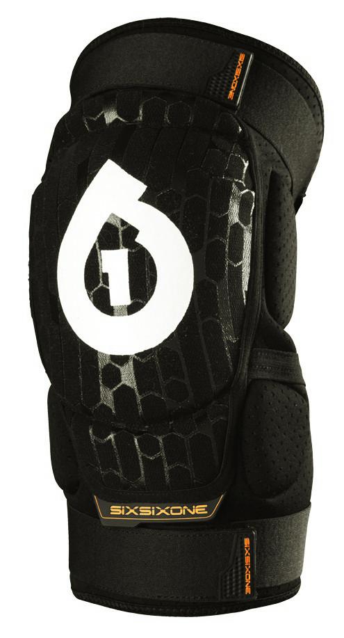 661 six six one rage knee soft shell pads black lg