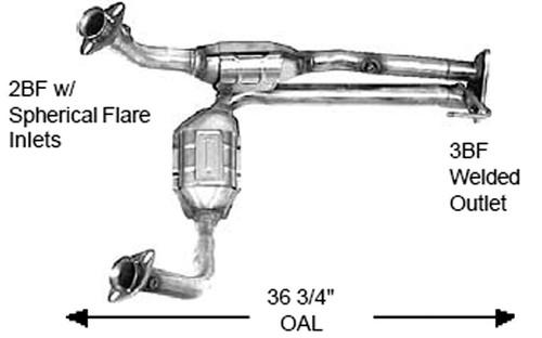 Ap exhaust 641224 exhaust system parts-catalytic converter