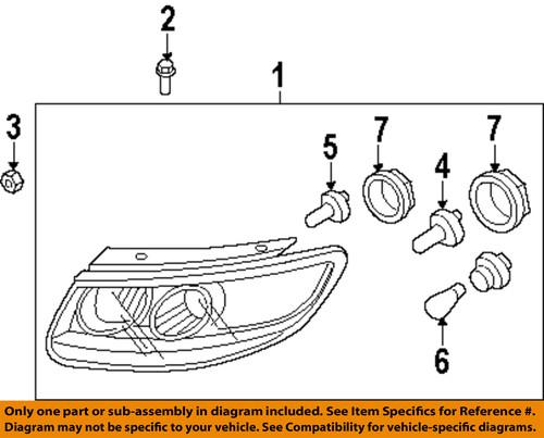 Hyundai oem 921010w500 headlight-headlamp assembly