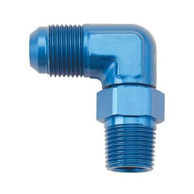 Fragola 499110 fitting 90 deg male -10 an to male 1/2" npt aluminum blue each