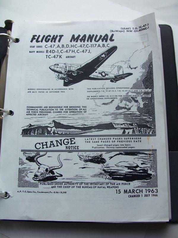 1963  c-47 & r4d series flight manual changed 1 july 1966