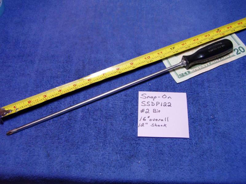 Snap-on  long no. 2 phillips screwdriver  black 16"    ssdp122  nice handle