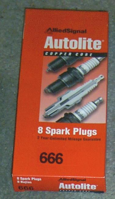 Autolite 666 copper core spark plugs set of eight