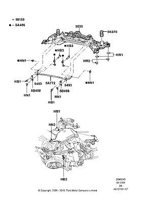 8e5z5a772ca ford bar - rear stabilizer