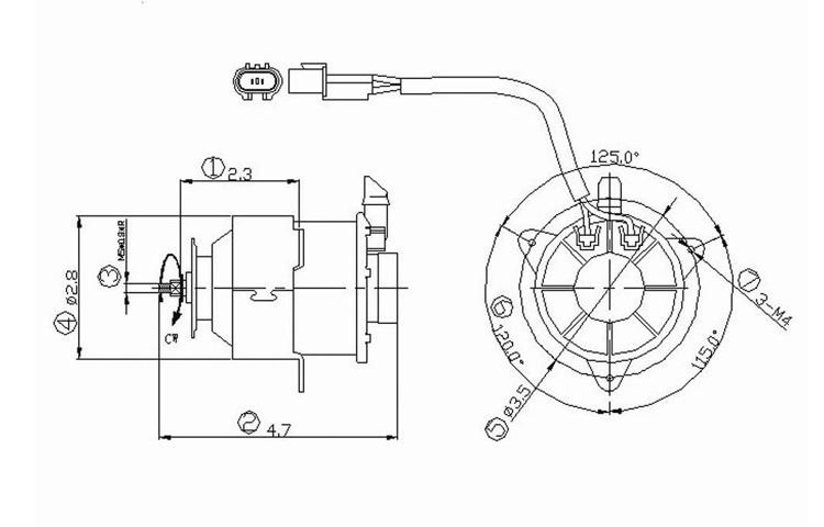 Radiator cooling fan motor 97-02 mitsubishi mirage automatic trans 1.8l mr187908