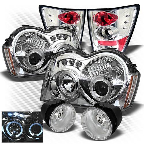 05-06 grand cherokee projector headlights + altezza tail lights + fog lights set