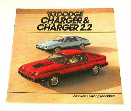 1983 83 dodge charger and charger 2.2 brochure