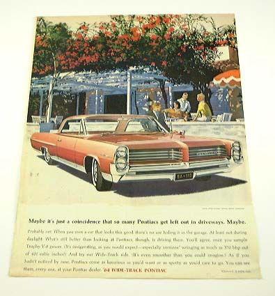 1964 64 pontiac bonneville wide-track ad 