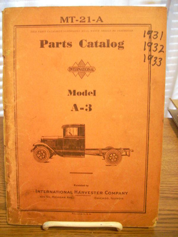 1935 1936 international truck ihc a-3 dealer parts catalog book manual mt-21-a