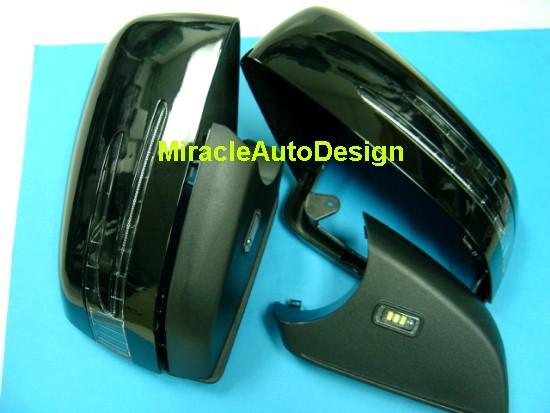 Arrow led black door mirror covers 2012-on mercedes benz w166 ml & x166 gl-class