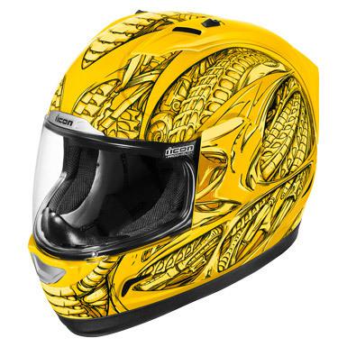 Icon helmet speedmetal yellow 2x 0101-5028