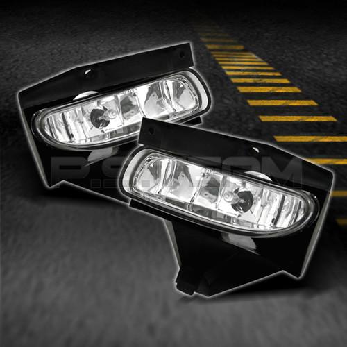 99-04 ford mustang bumper driving clear fog lights lamps w/bulbs left+right pair