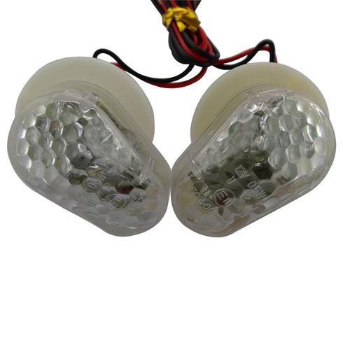  smoke flush mount 15 led turn signal light blinker for yamaha motorcycle white