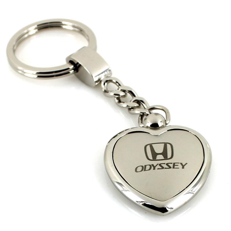 Honda odyssey chrome two tone heart shape keychain