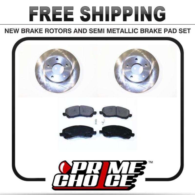 Premium front metallic brake pads and disc rotors complete kit left & right pair