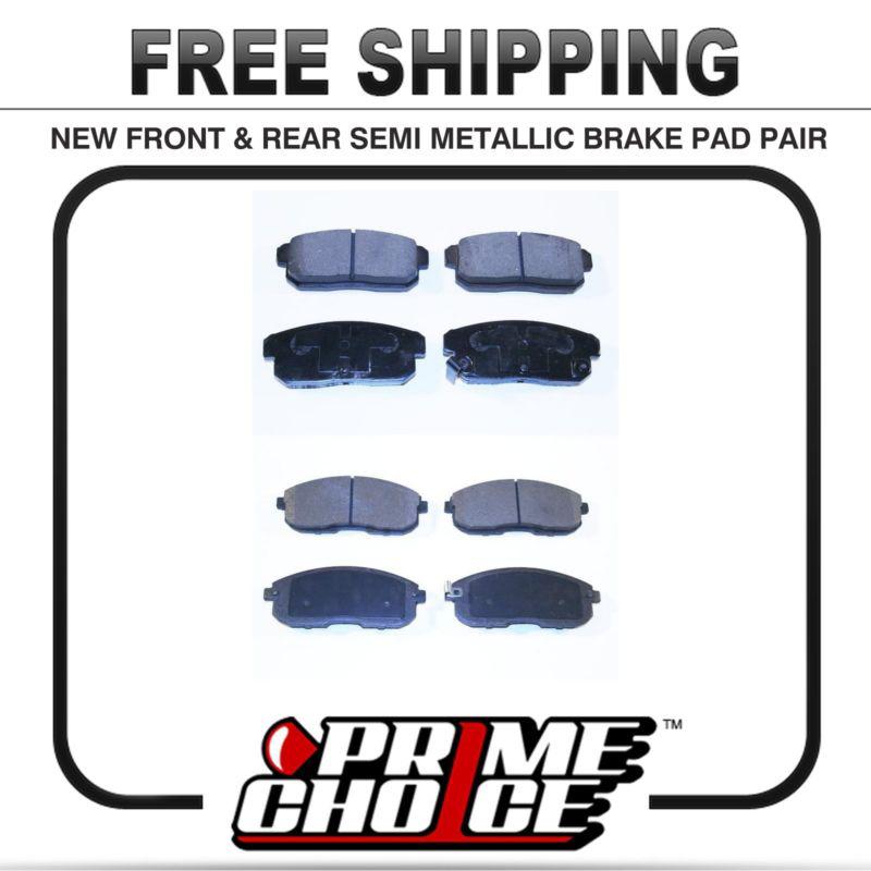 Premium front & rear metallic disc brake pads 2 full complete sets 4 pair 8 pads