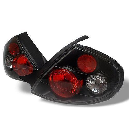 00-02 neon altezza style tail brake lights lamp black clear pair set left+right